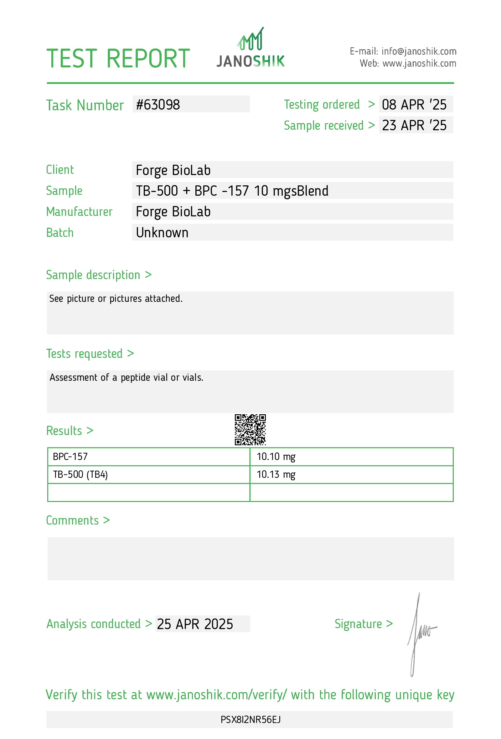 test-BPC-TB 20mg-janoshik